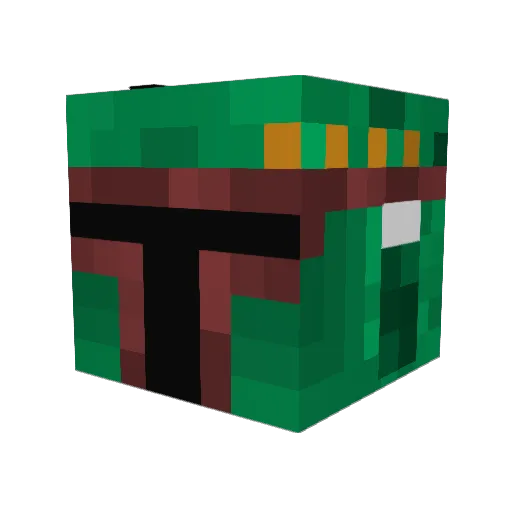Droideka007 Minecraft avatar head, 3D render