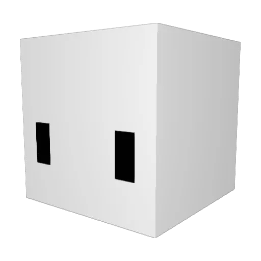 Droidfish Minecraft avatar head, 3D render