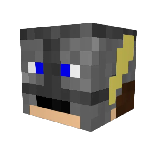 Droidyz Minecraft avatar head, 3D render