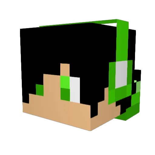 Drold Minecraft avatar head, 3D render