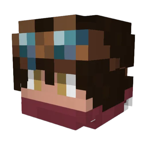 Dron35 Minecraft avatar head, 3D render