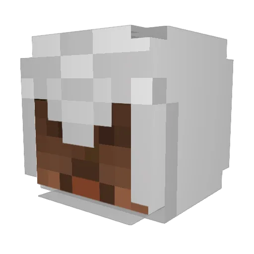 Dronald Minecraft avatar head, 3D render