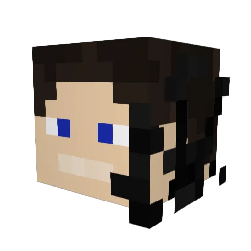 Dronari Minecraft avatar head, 3D render
