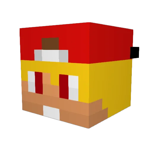 Drongi Minecraft avatar head, 3D render