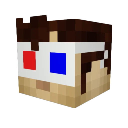 Droombopper Minecraft avatar head, 3D render