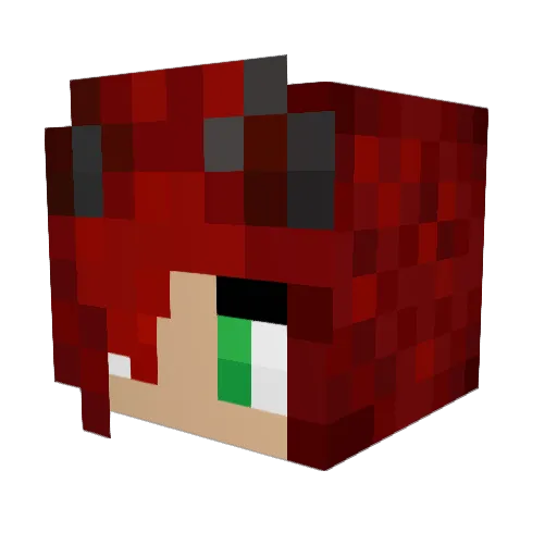 Drooperz Minecraft avatar head, 3D render