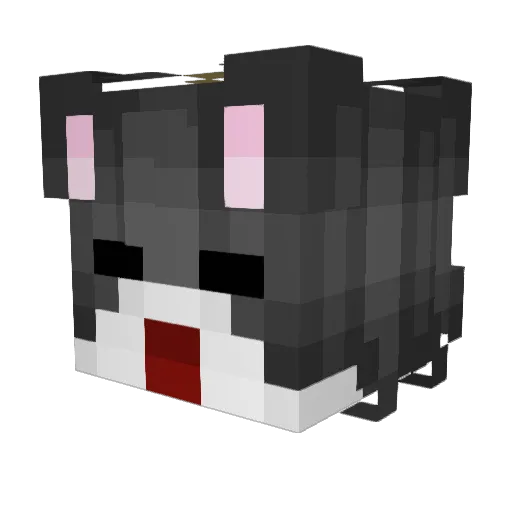 Droopling Minecraft avatar head, 3D render