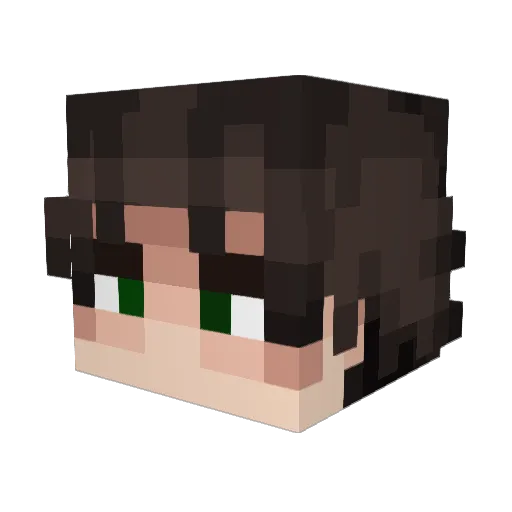 DropGames Minecraft avatar head, 3D render