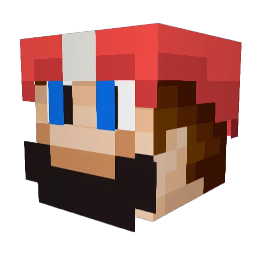 DropOuter Minecraft avatar head, 3D render