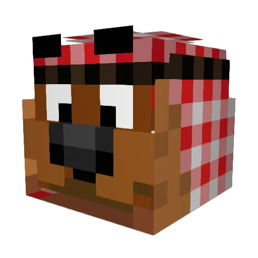 DropZ Minecraft avatar head, 3D render