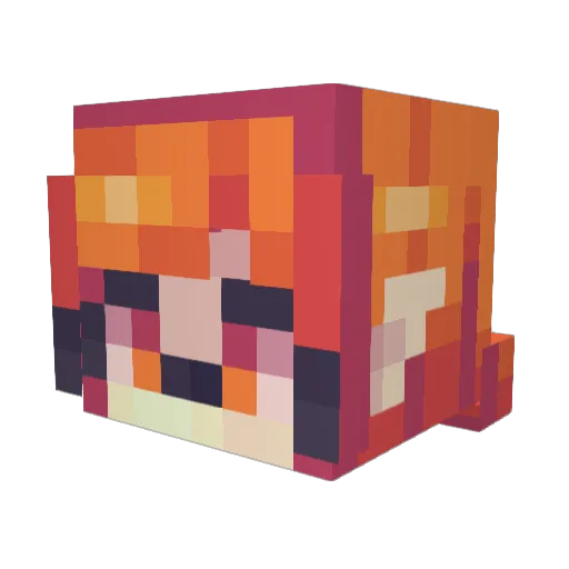 DropdeadkittyXD Minecraft avatar head, 3D render