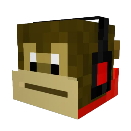 Dropfluit Minecraft avatar head, 3D render