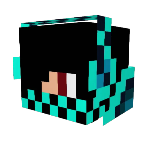 Dropletz Minecraft avatar head, 3D render