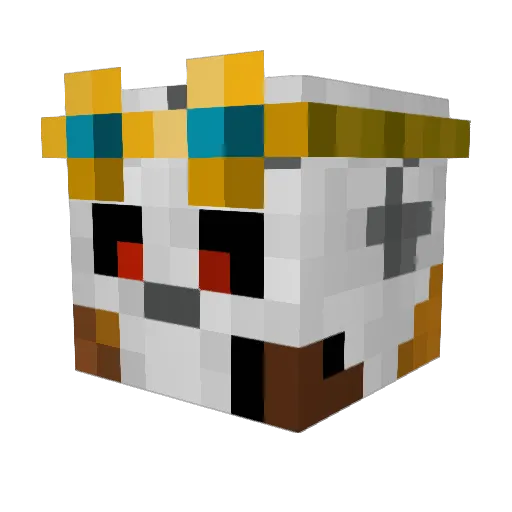 Dropp3nFire Minecraft avatar head, 3D render