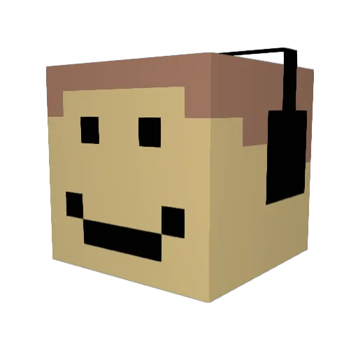 Dropples Minecraft avatar head, 3D render