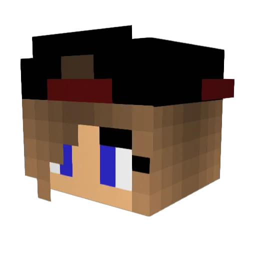 DroppyHD Minecraft avatar head, 3D render