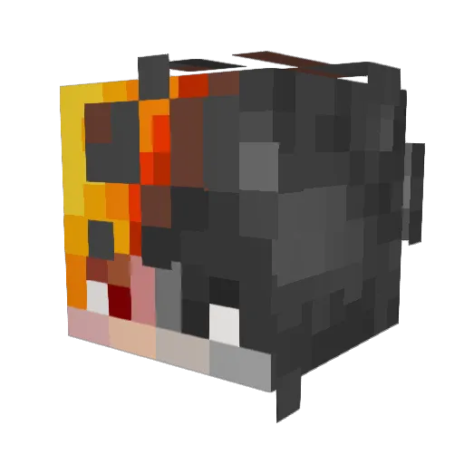 Droudi Minecraft avatar head, 3D render