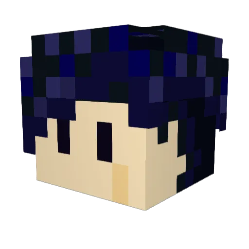 DrowNite Minecraft avatar head, 3D render