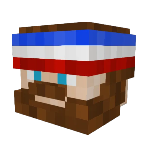 DrowningOnLand Minecraft avatar head, 3D render