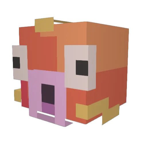 DrowningRat5 Minecraft avatar head, 3D render