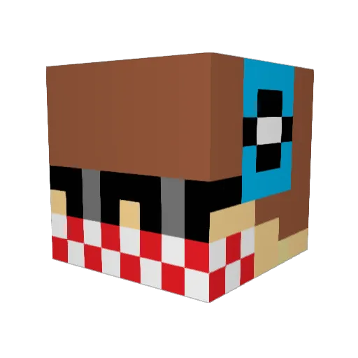 DrowsyBen Minecraft avatar head, 3D render