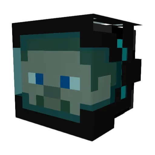 DrowsySerpent Minecraft avatar head, 3D render