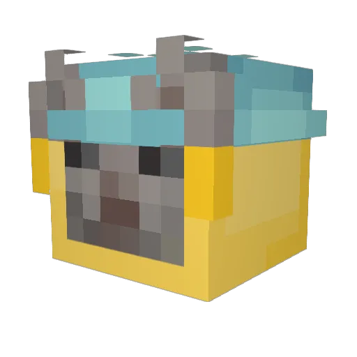 Drowsze Minecraft avatar head, 3D render