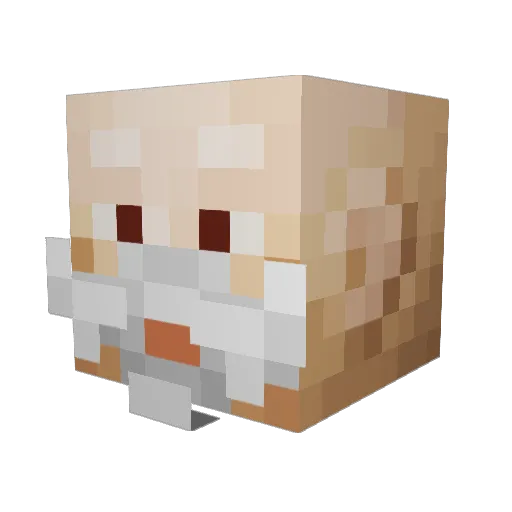 Drowzoe Minecraft avatar head, 3D render