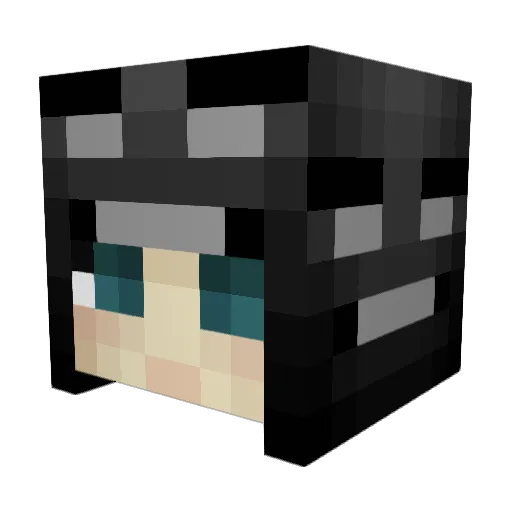 Droxine Minecraft avatar head, 3D render