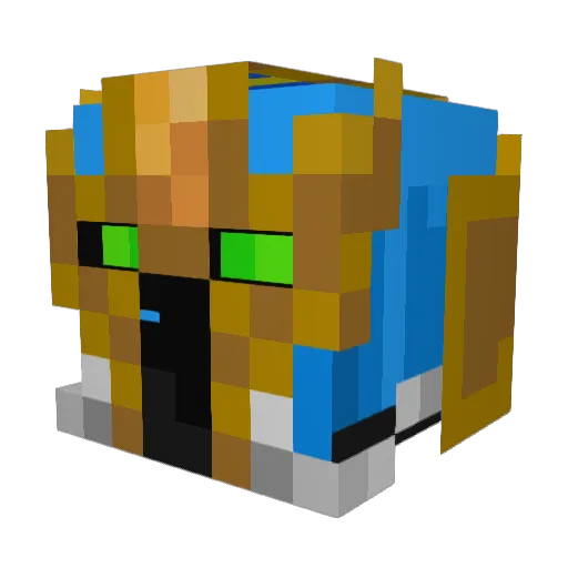 Droxius Minecraft avatar head, 3D render