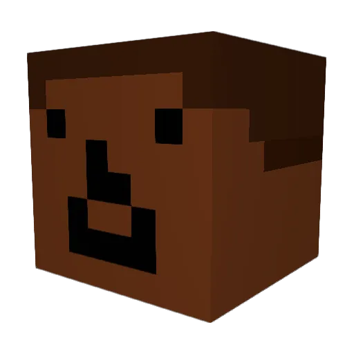 Drr3AM Minecraft avatar head, 3D render