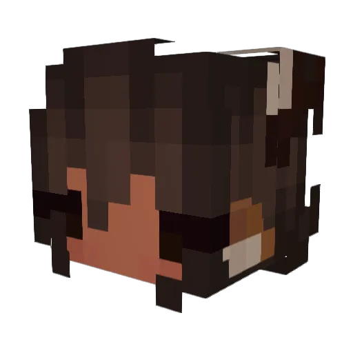 Drragonette Minecraft avatar head, 3D render