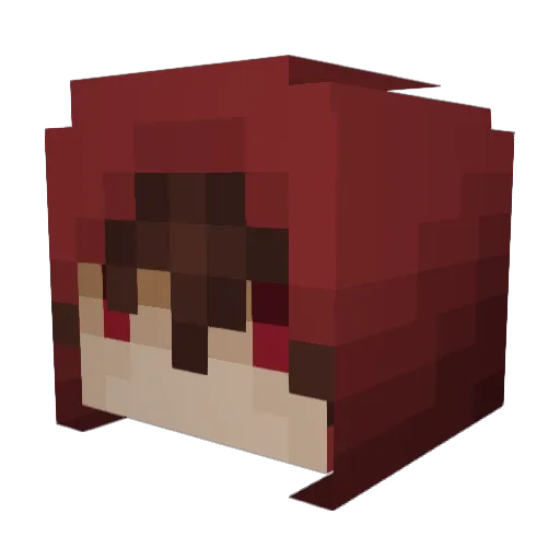 Drrrr Minecraft avatar head, 3D render