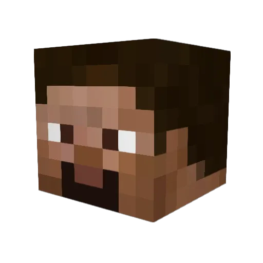 Drruuwu Minecraft avatar head, 3D render