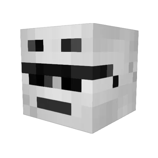 Drtommy Minecraft avatar head, 3D render