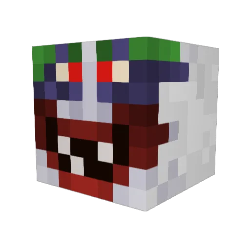 DrtyFry Minecraft avatar head, 3D render