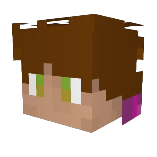 DrueBailey_ Minecraft avatar head, 3D render