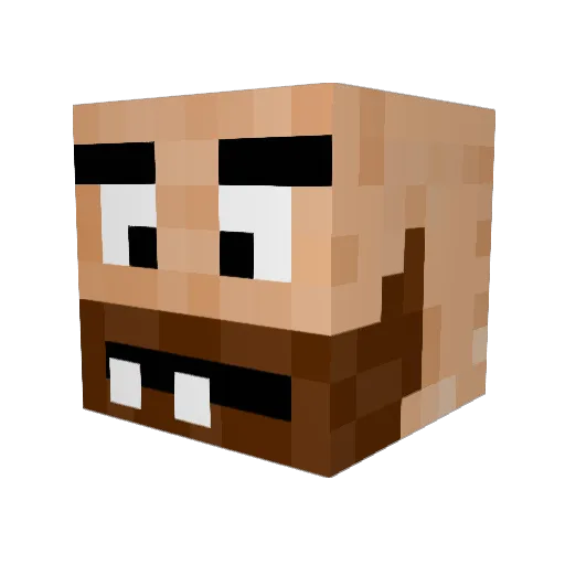 Drueggy Minecraft avatar head, 3D render