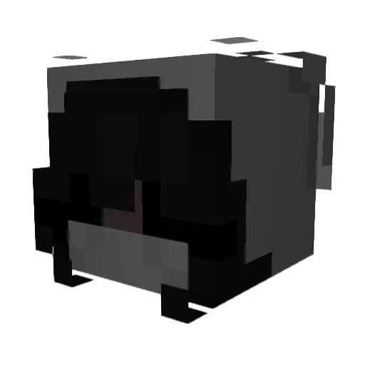 Druel Minecraft avatar head, 3D render