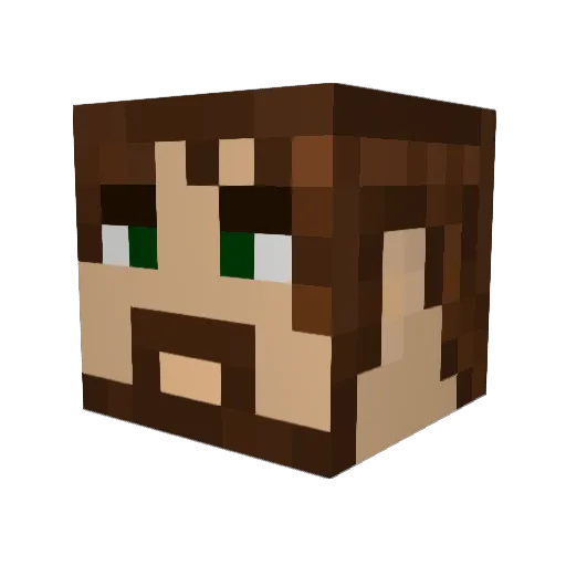 Drufearr Minecraft avatar head, 3D render