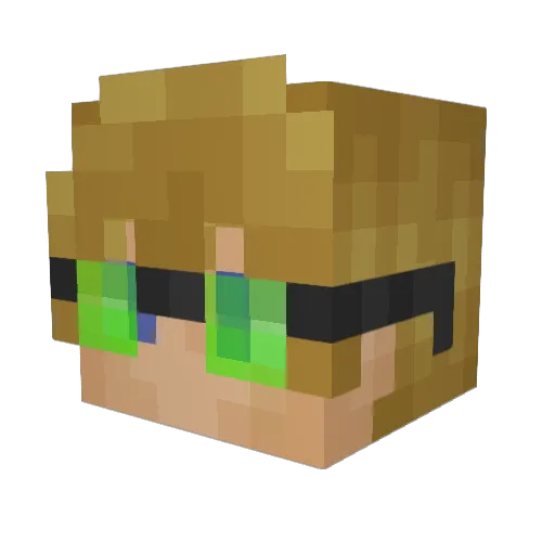 Druidyx Minecraft avatar head, 3D render