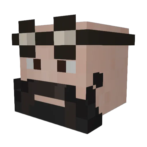 Druikk Minecraft avatar head, 3D render