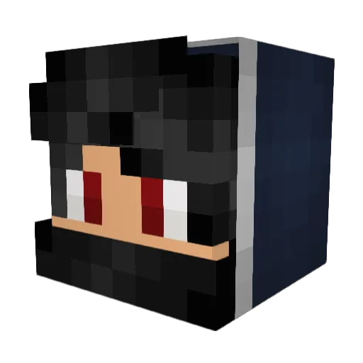 DrukWarrior Minecraft avatar head, 3D render