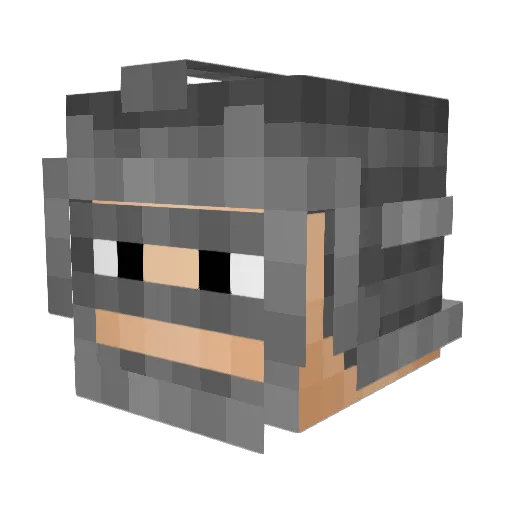 Drukn Minecraft avatar head, 3D render