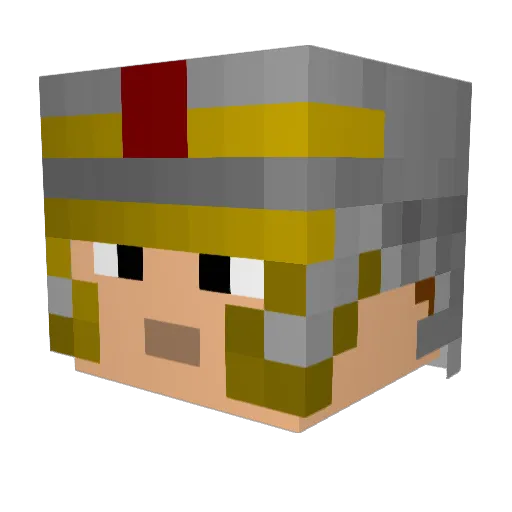 Drulixus Minecraft avatar head, 3D render