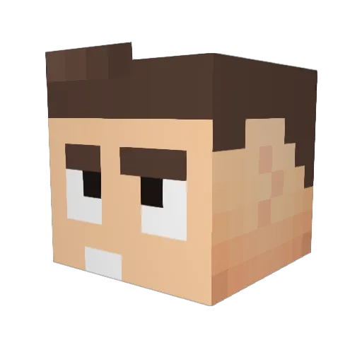 Drumaster3 Minecraft avatar head, 3D render