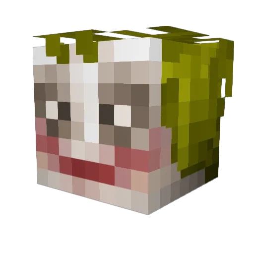 DrumerMC Minecraft avatar head, 3D render