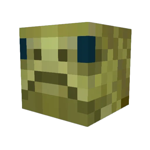 Drummbledore Minecraft avatar head, 3D render