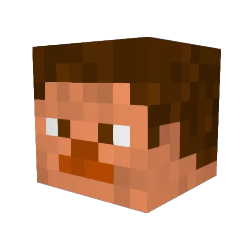 Drummer04 Minecraft avatar head, 3D render