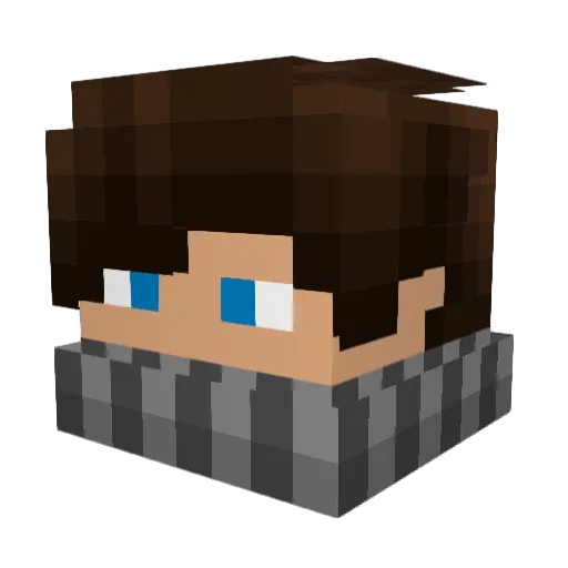 Drummer2000 Minecraft avatar head, 3D render